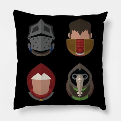 Darkest Dungeon The Usual Suspects Throw Pillow Official Darkest Dungeon Merch