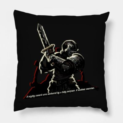 Darkest Dungeon The Crusader Throw Pillow Official Darkest Dungeon Merch
