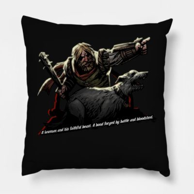 Darkest Dungeon The Hound Master Throw Pillow Official Darkest Dungeon Merch