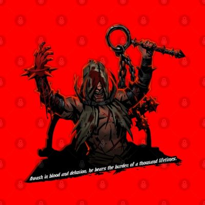 Darkest Dungeon The Flagellant Throw Pillow Official Darkest Dungeon Merch